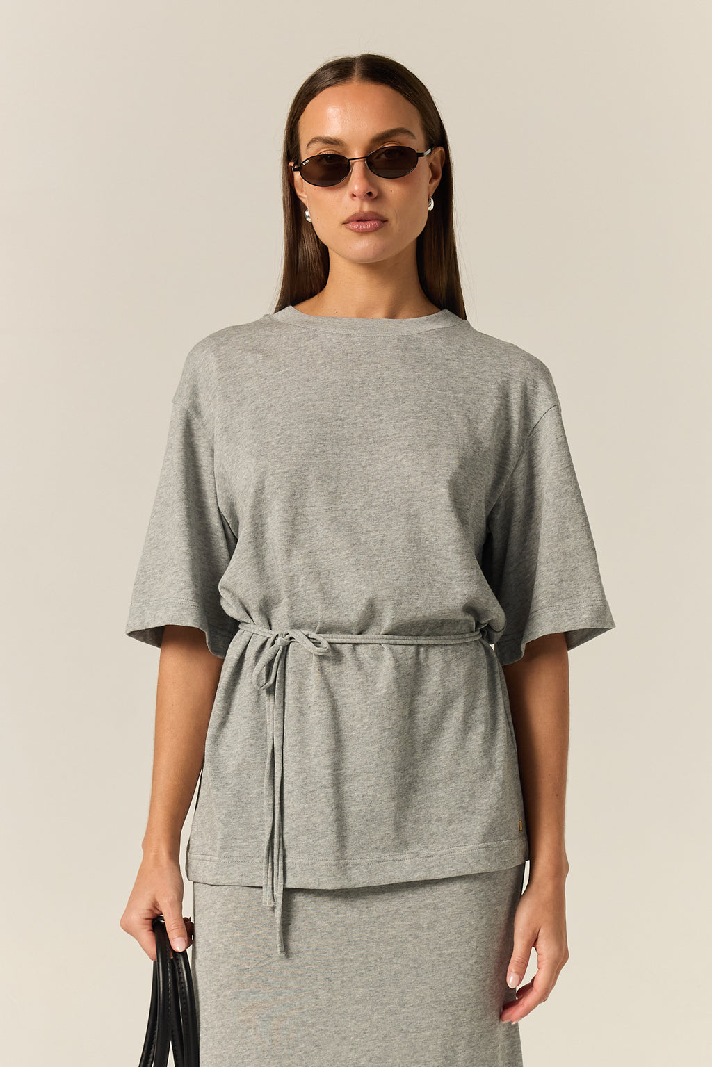 Noa Belted Tee (Grey)
