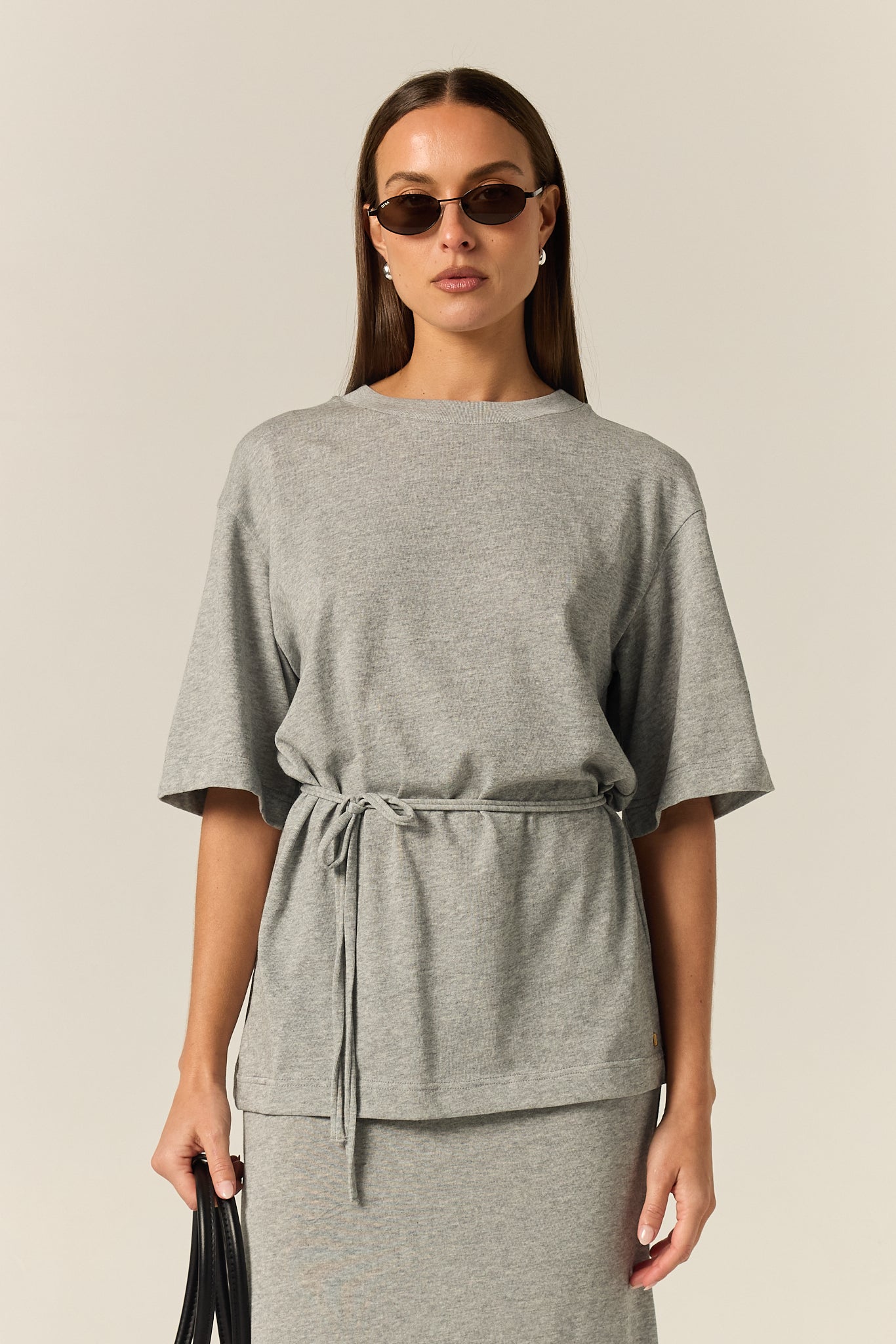 Noa Belted Tee (Grey)