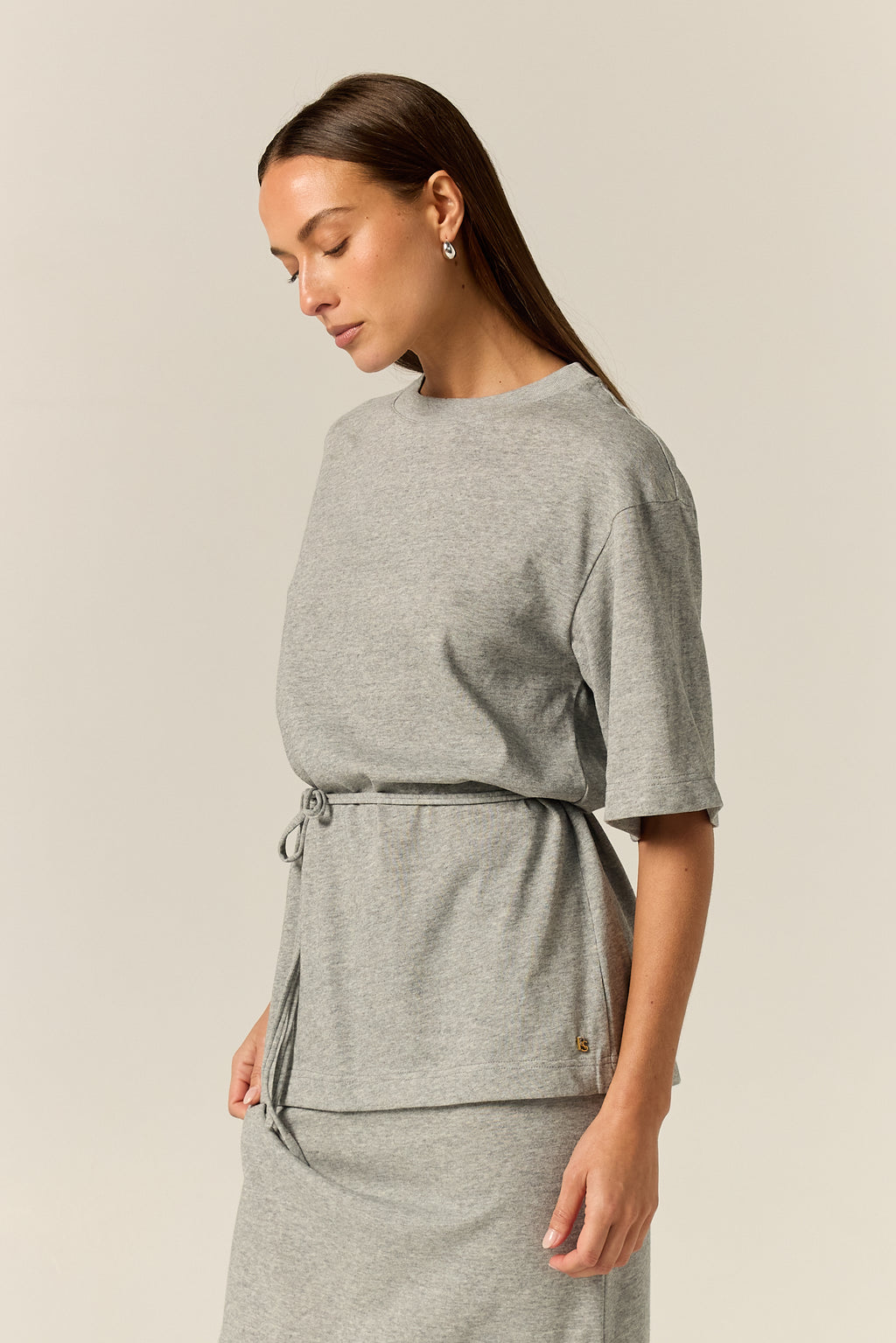 Noa Belted Tee (Grey)