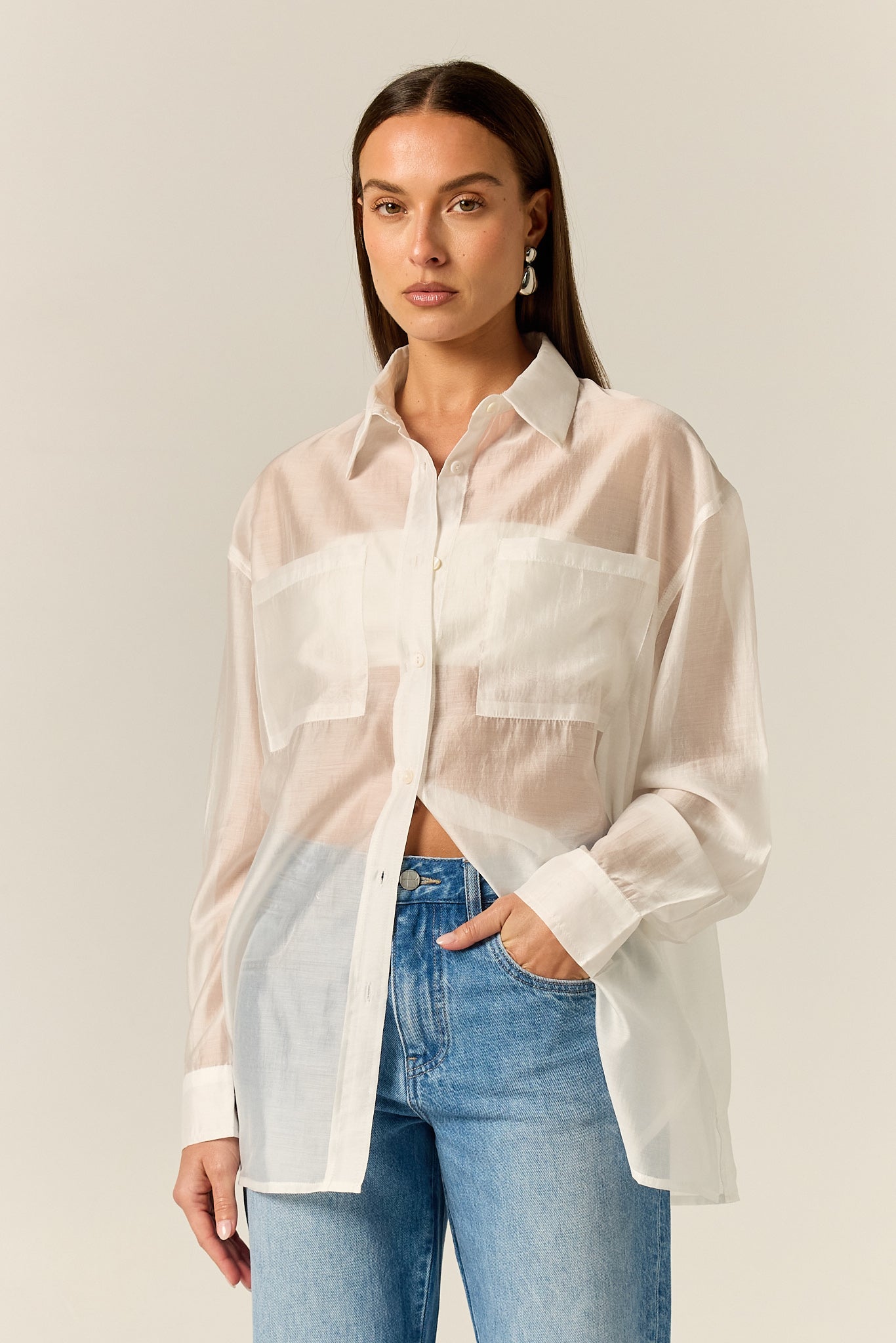 Wynn Sheer Shirt (White)