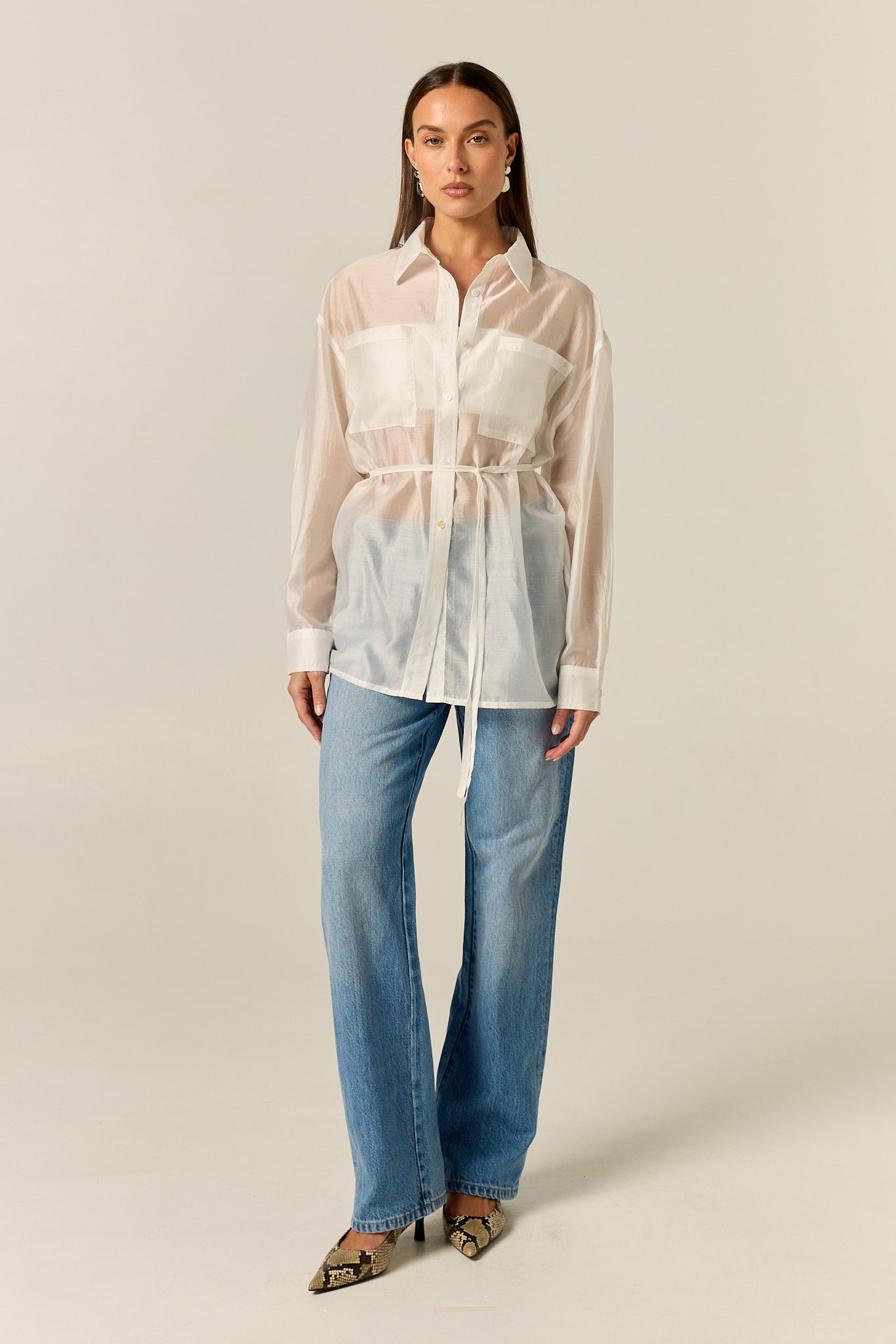Wynn Sheer Shirt (White)