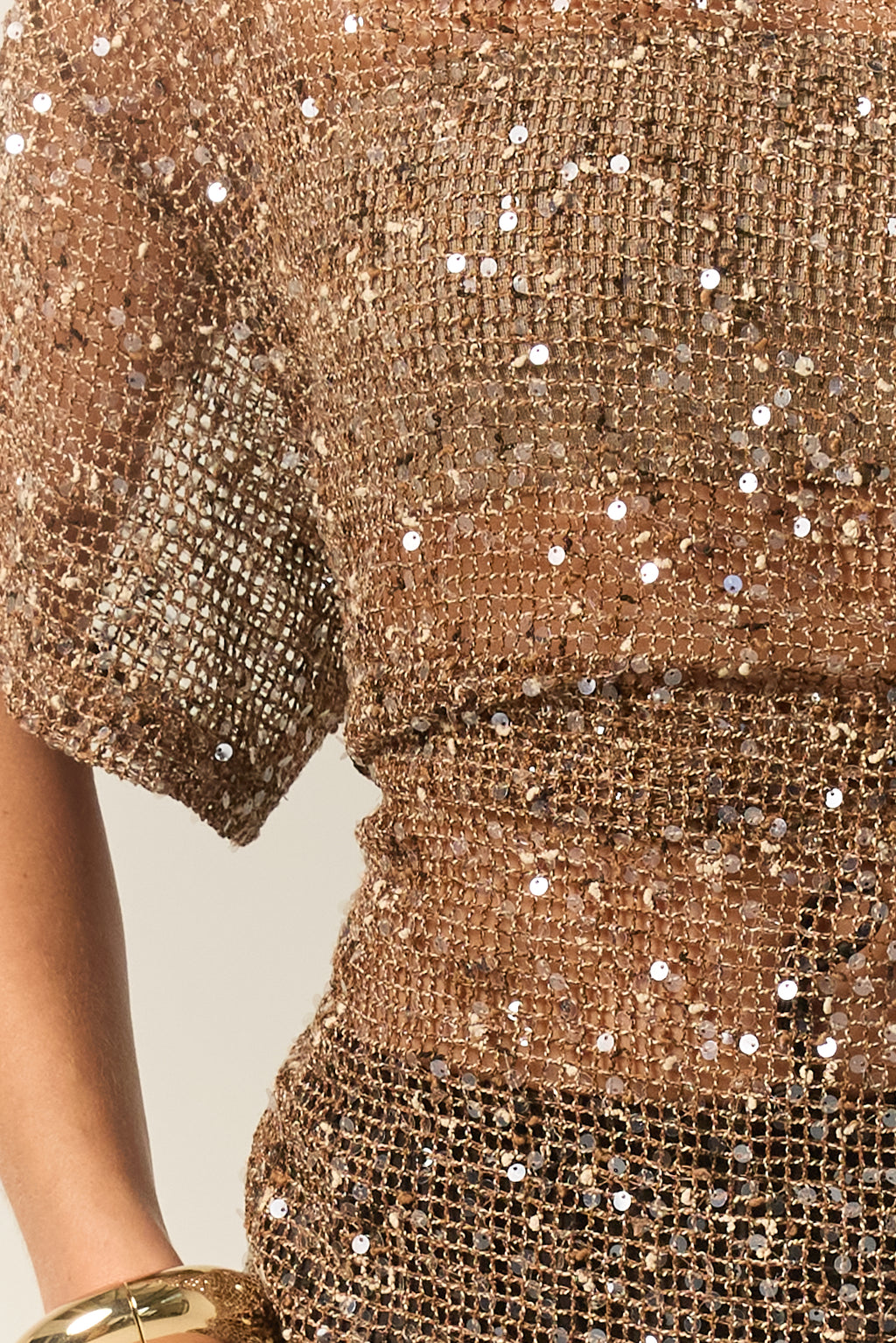 Edela Sequin Mini Dress (Chocolate)