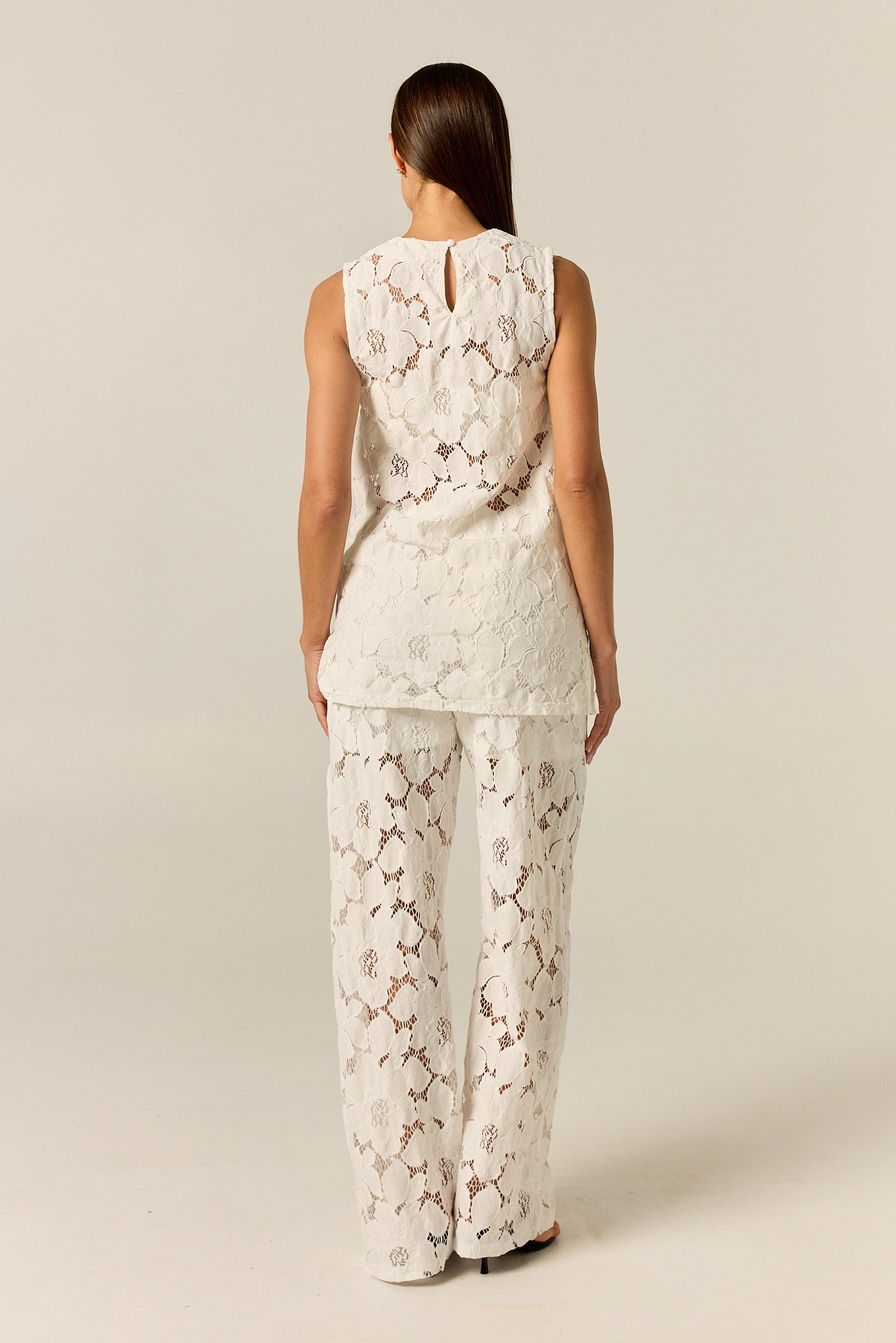 Jocelyn Lace Pant (White)