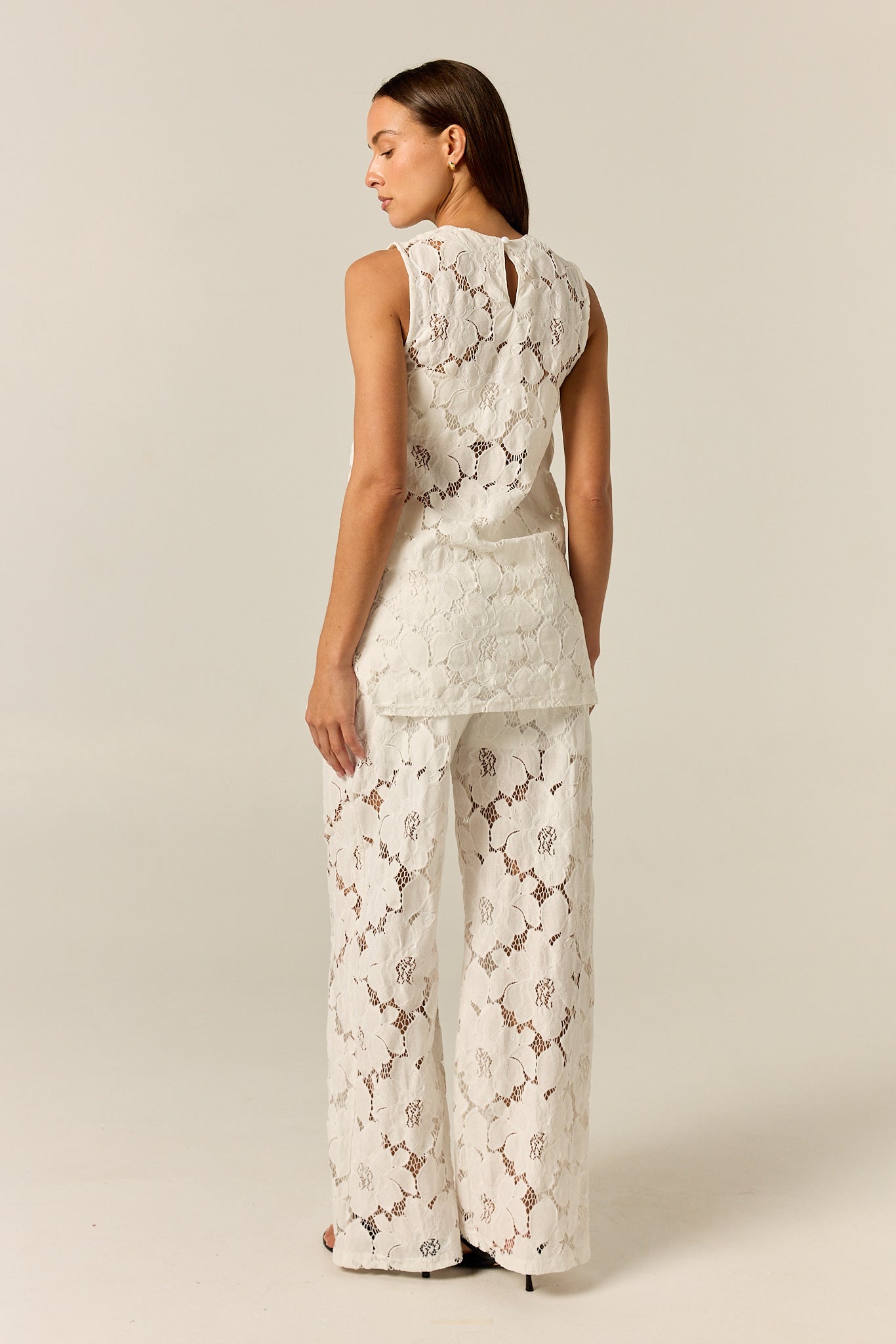 Jocelyn Lace Pant (White)