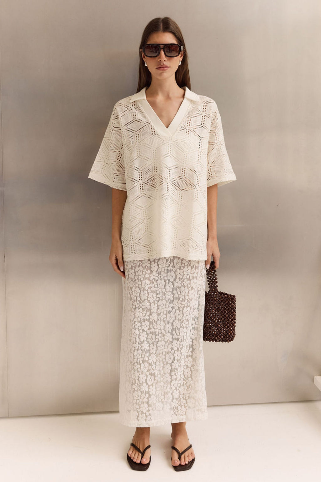 Sylvie Knit Tee (Cream)