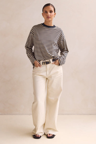 Hayden Long Sleeve Top (Black)