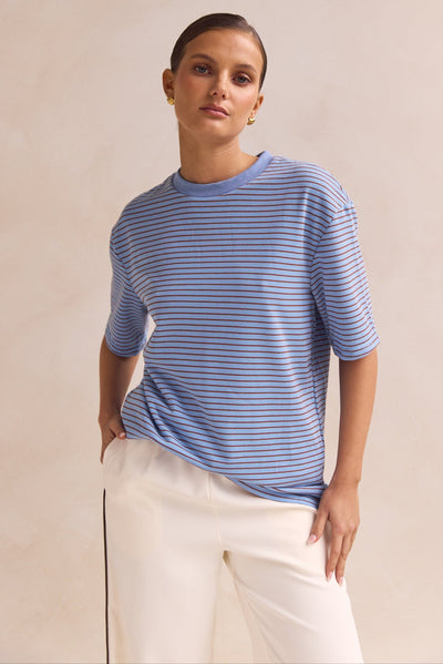 Reina Tee (Blue Stripe)