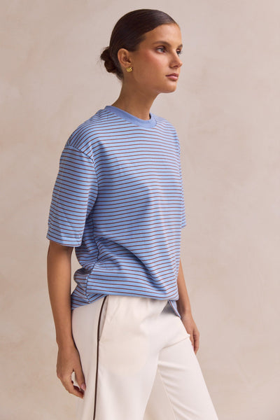 Reina Tee (Blue Stripe)