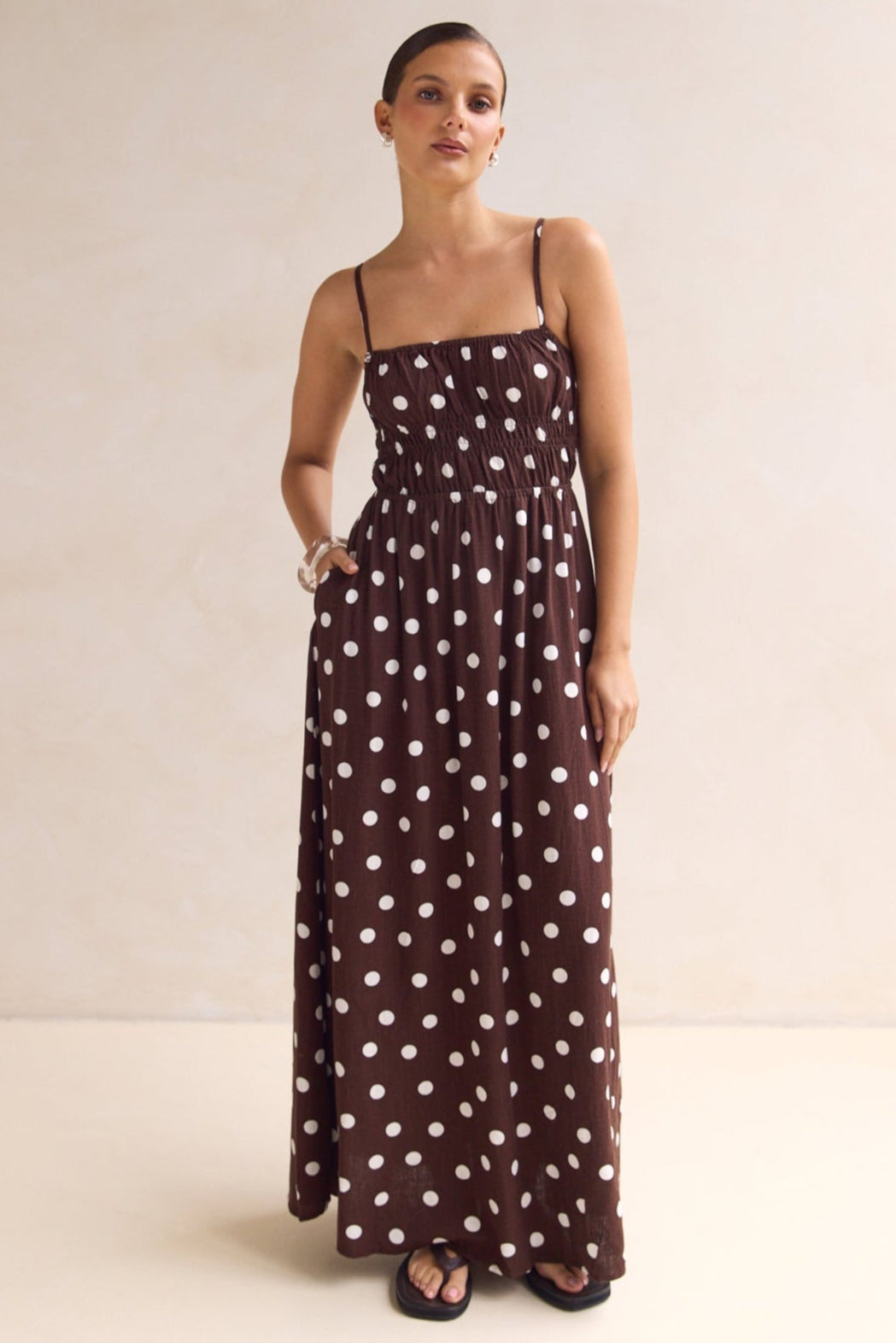 Clarissa Maxi Dress (Chocolate)
