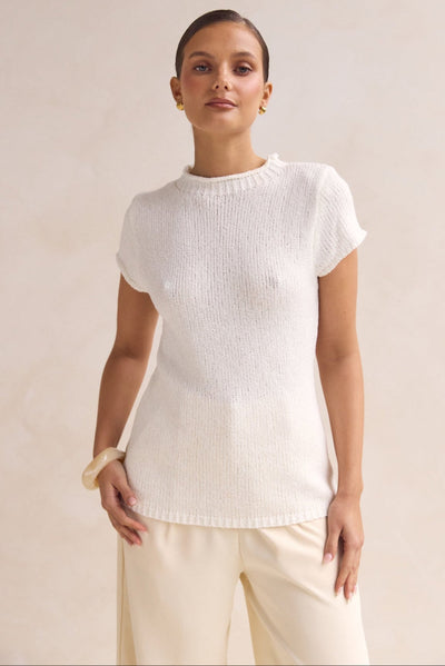 Jolie Knit Top (White)