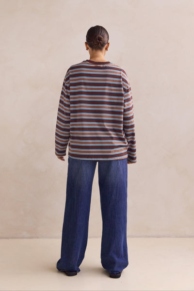 Kyra Long Sleeve Top (Brown)