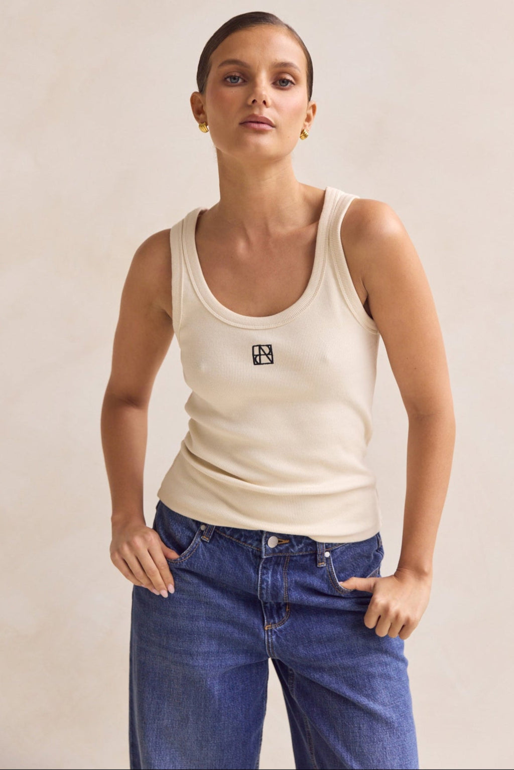 Lexi Signature Tank (Cream)