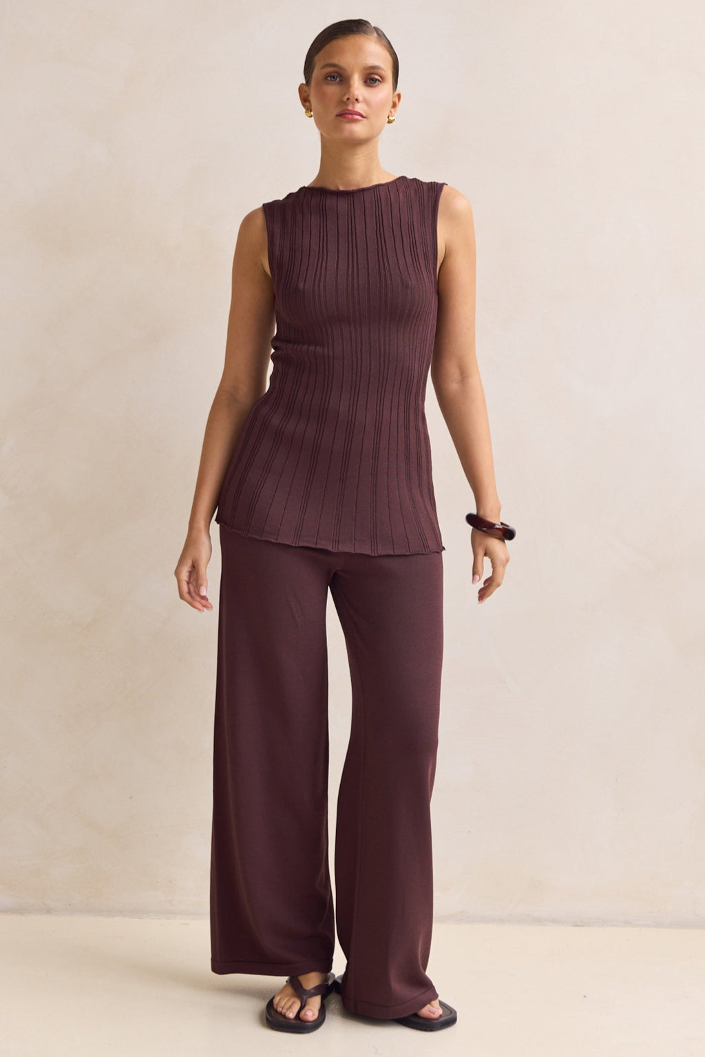 Anna Knit Pant (Chocolate)