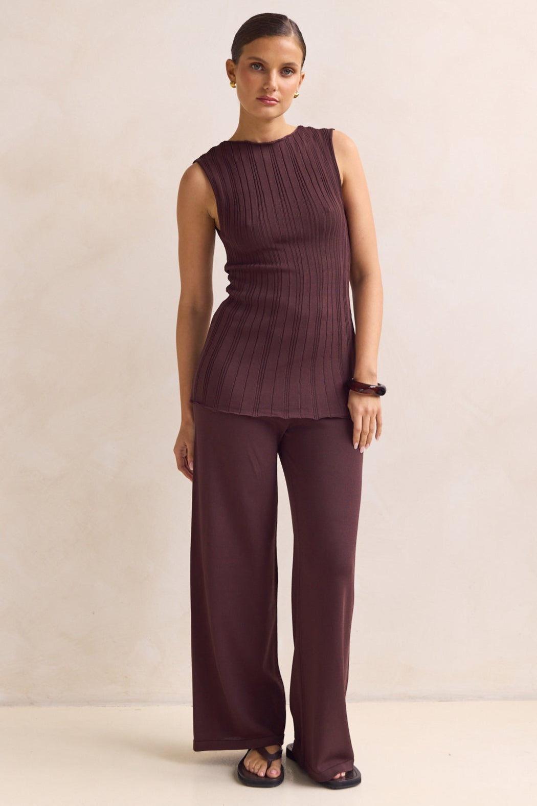 Anna Knit Pant (Chocolate)