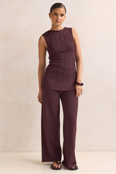 Anna Knit Pant (Chocolate)