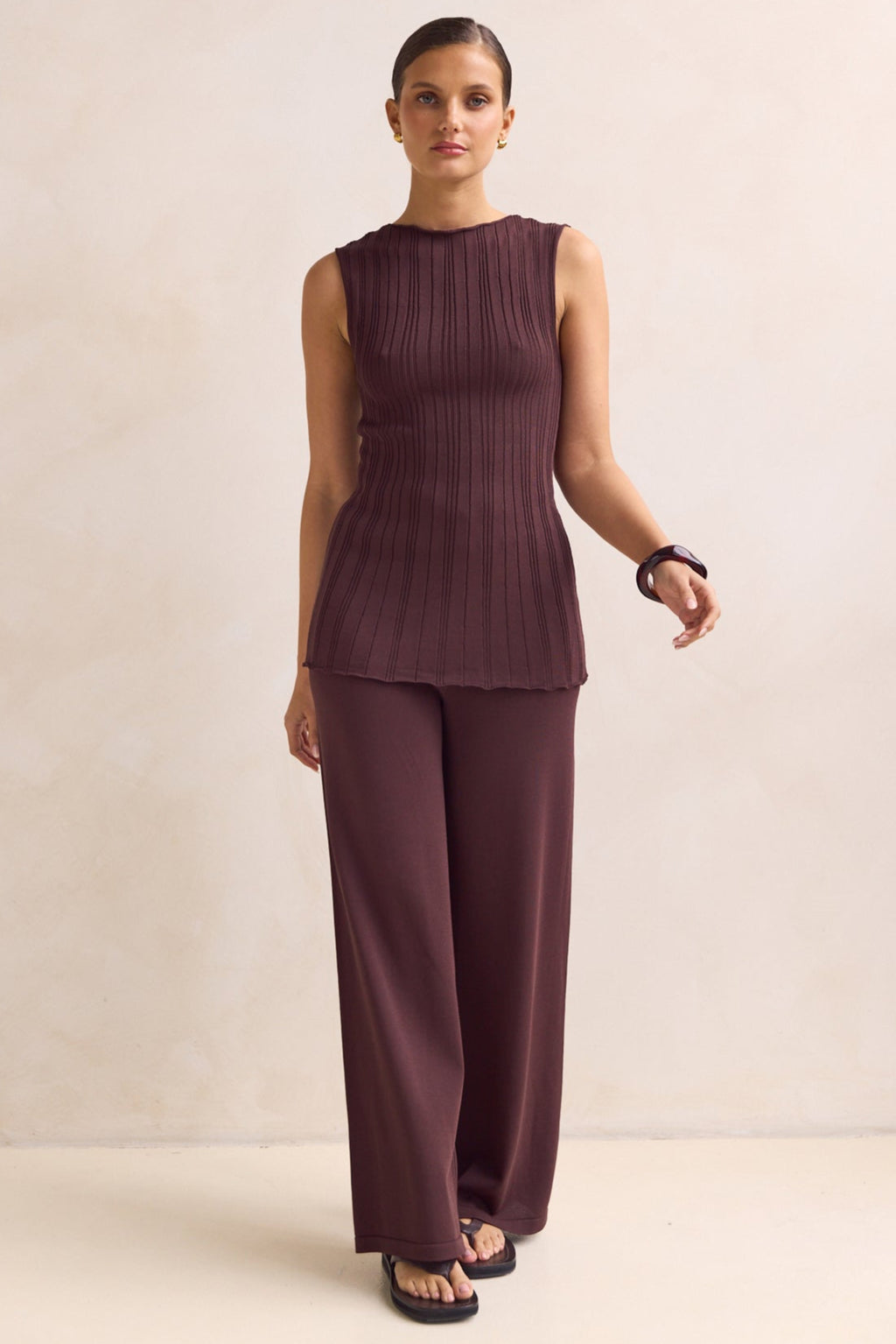 Anna Knit Top (Chocolate)