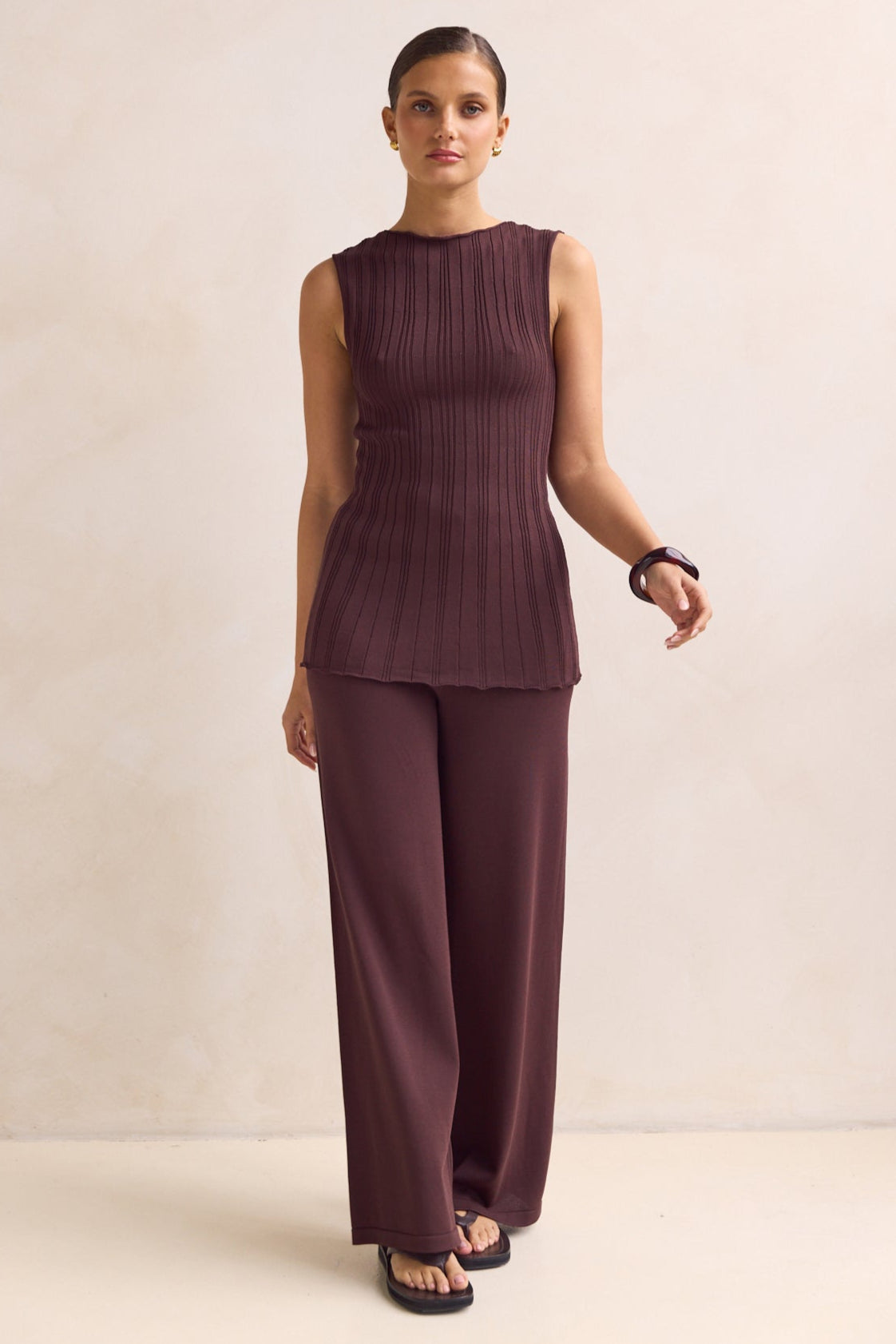 Anna Knit Pant (Chocolate)