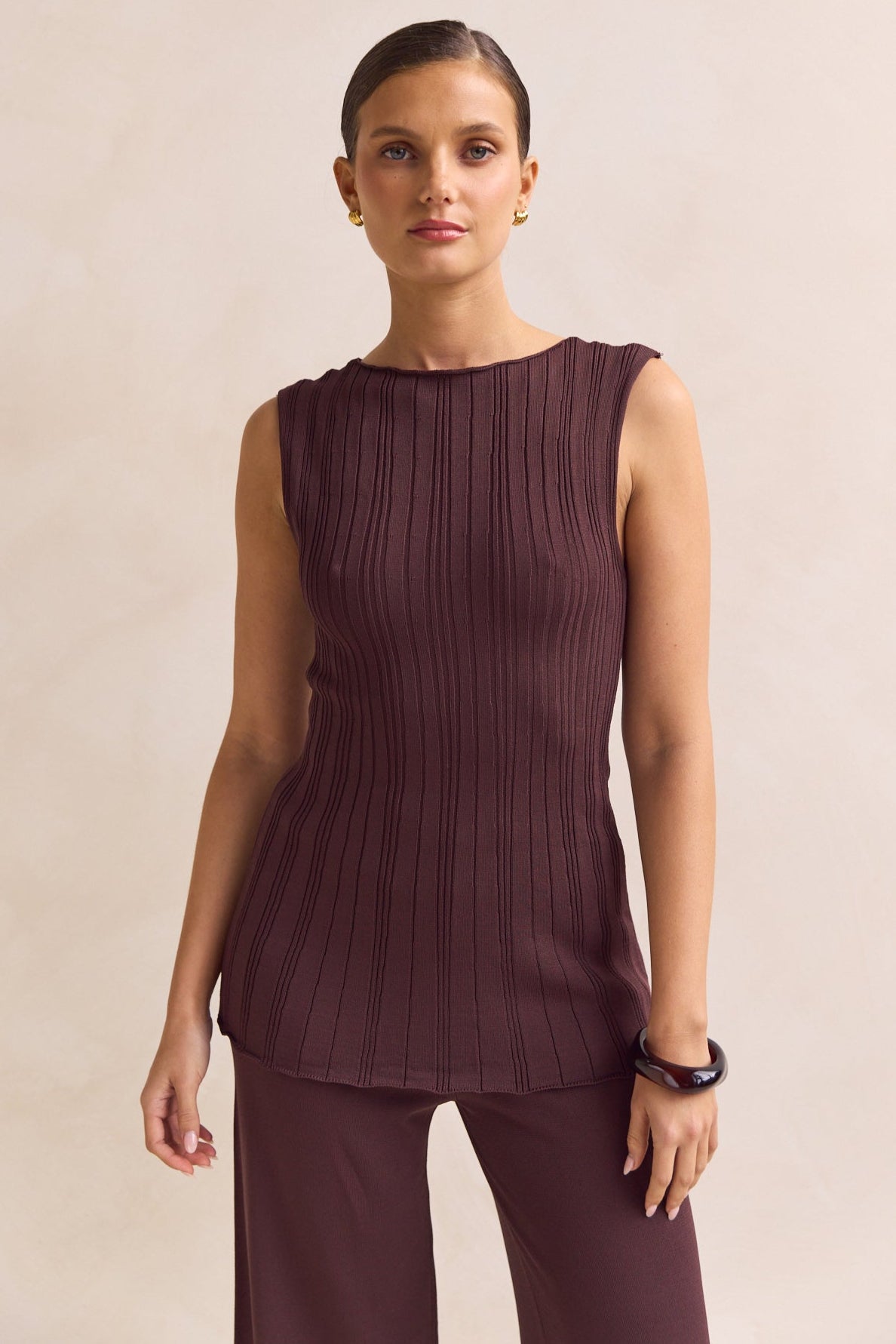 Anna Knit Top (Chocolate)