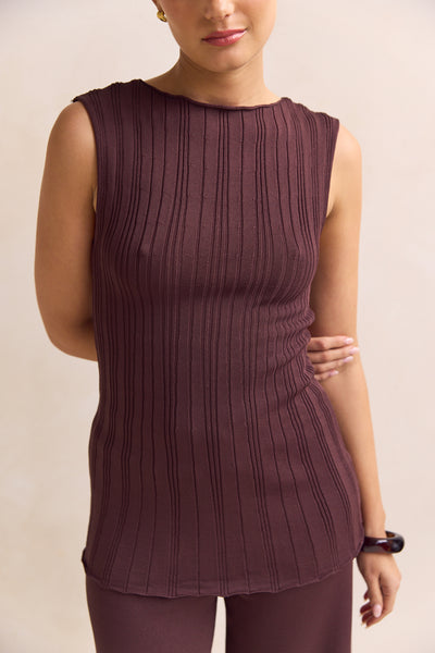 Anna Knit Top (Chocolate)