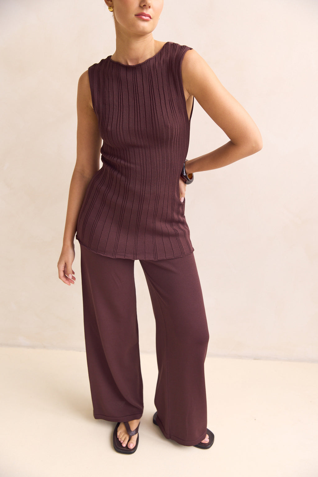 Anna Knit Top (Chocolate)