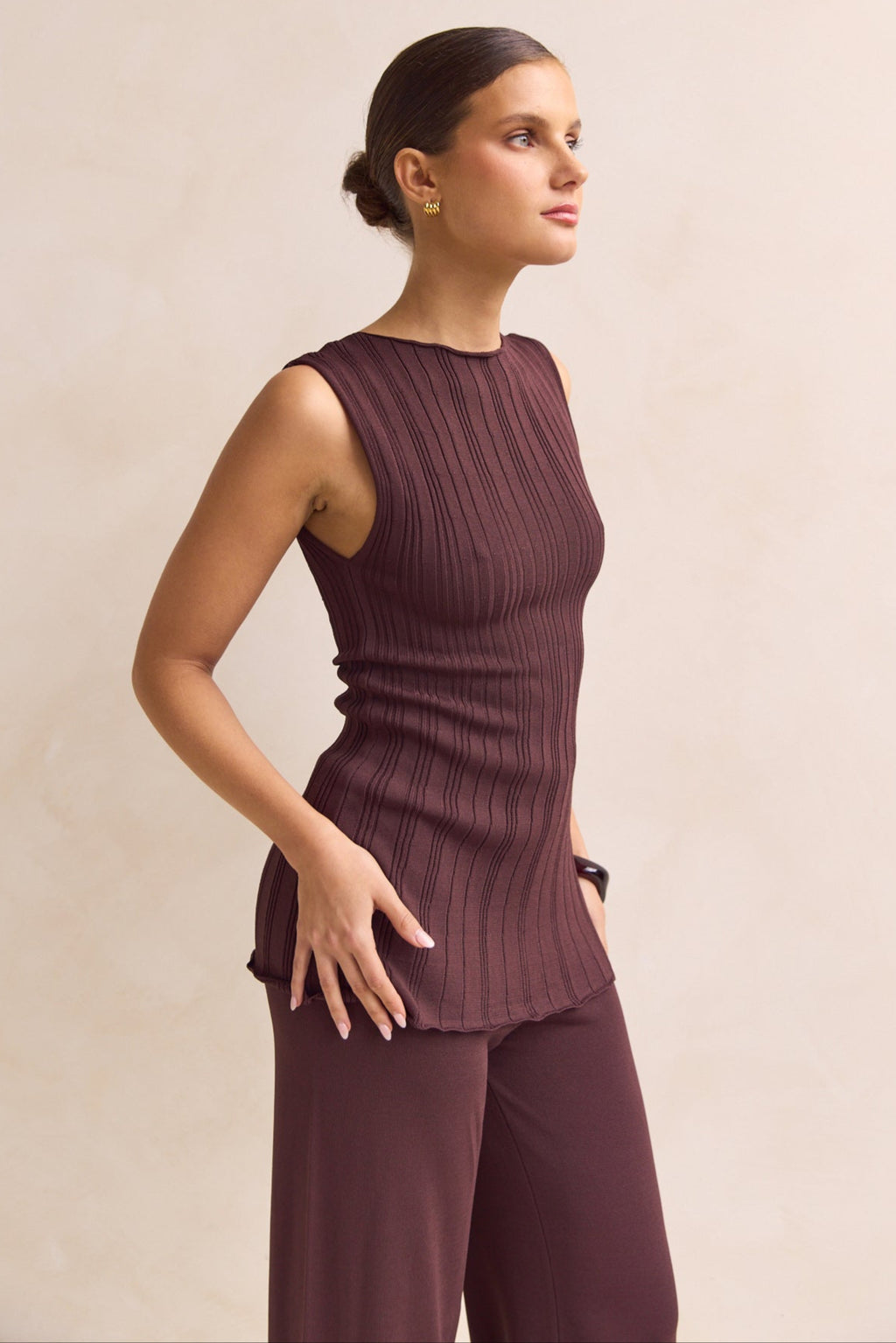 Anna Knit Top (Chocolate)