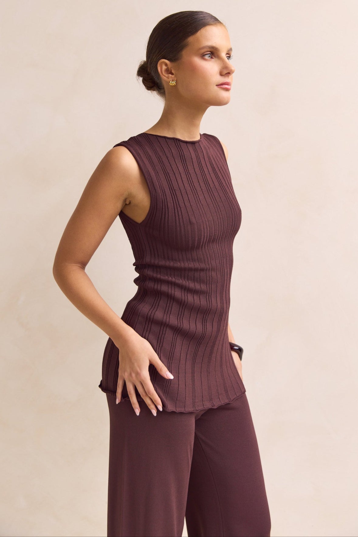 Anna Knit Top (Chocolate)