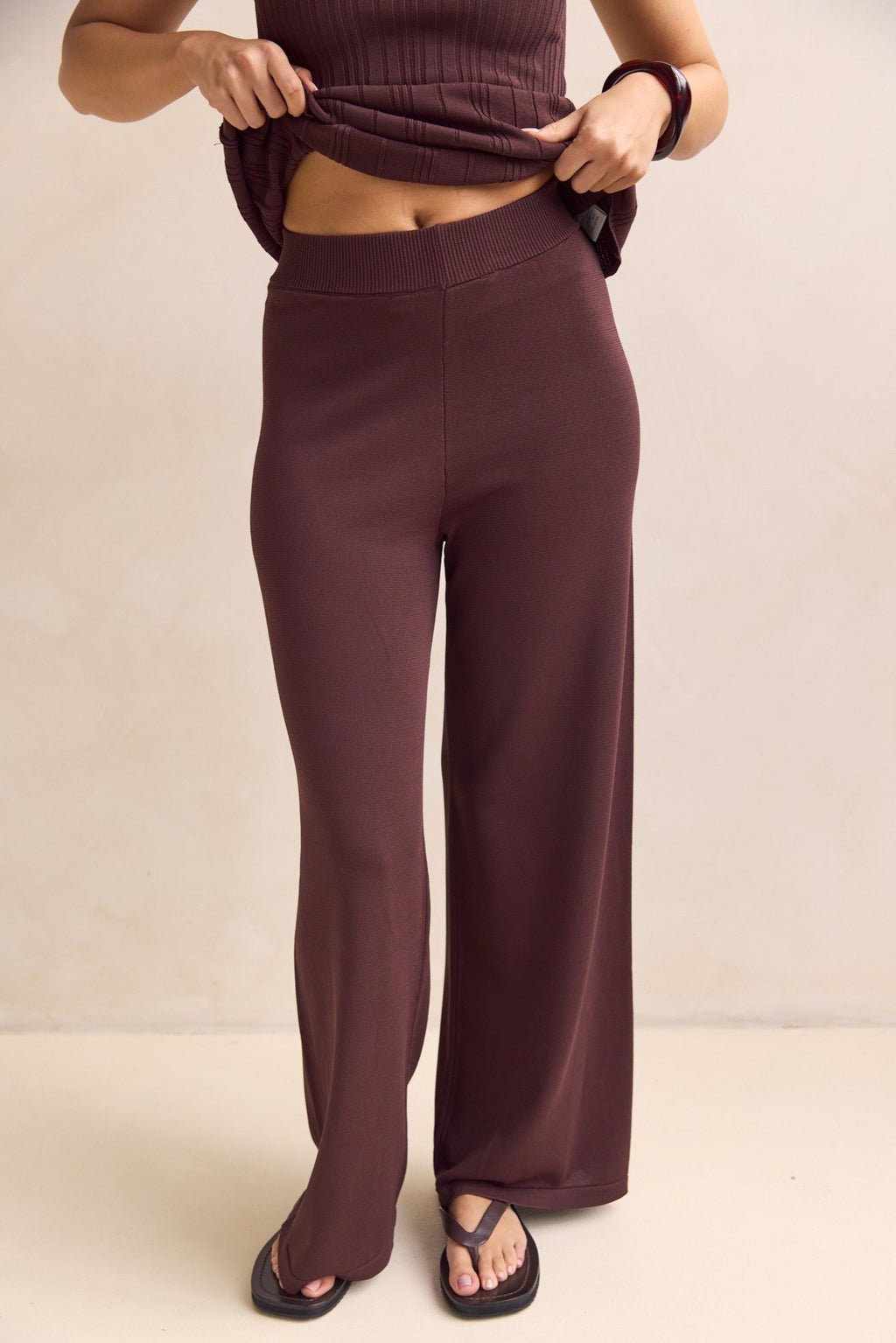 Anna Knit Pant (Chocolate)