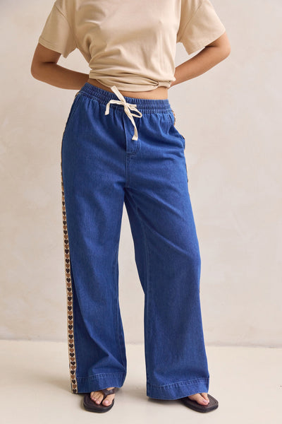 Elara Denim Pant (Blue)