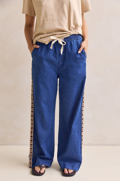 Elara Denim Pant (Blue)
