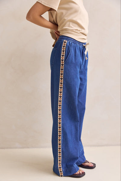 Elara Denim Pant (Blue)