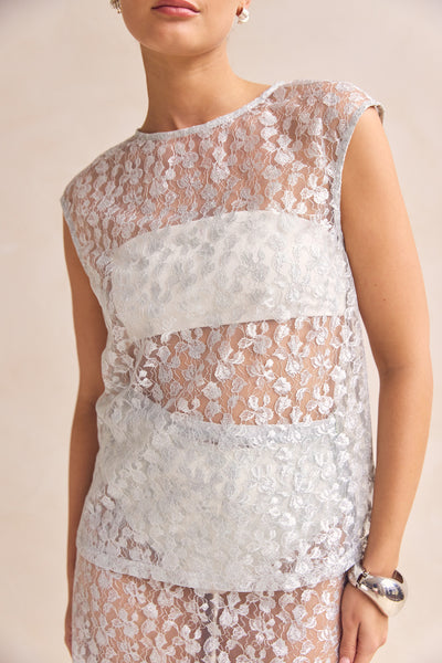 Jaida Lace Top (Blue)