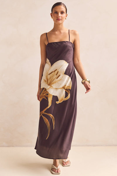 Avery Maxi Dress (Chocolate)