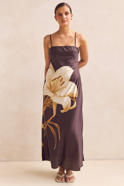 Avery Maxi Dress (Chocolate)