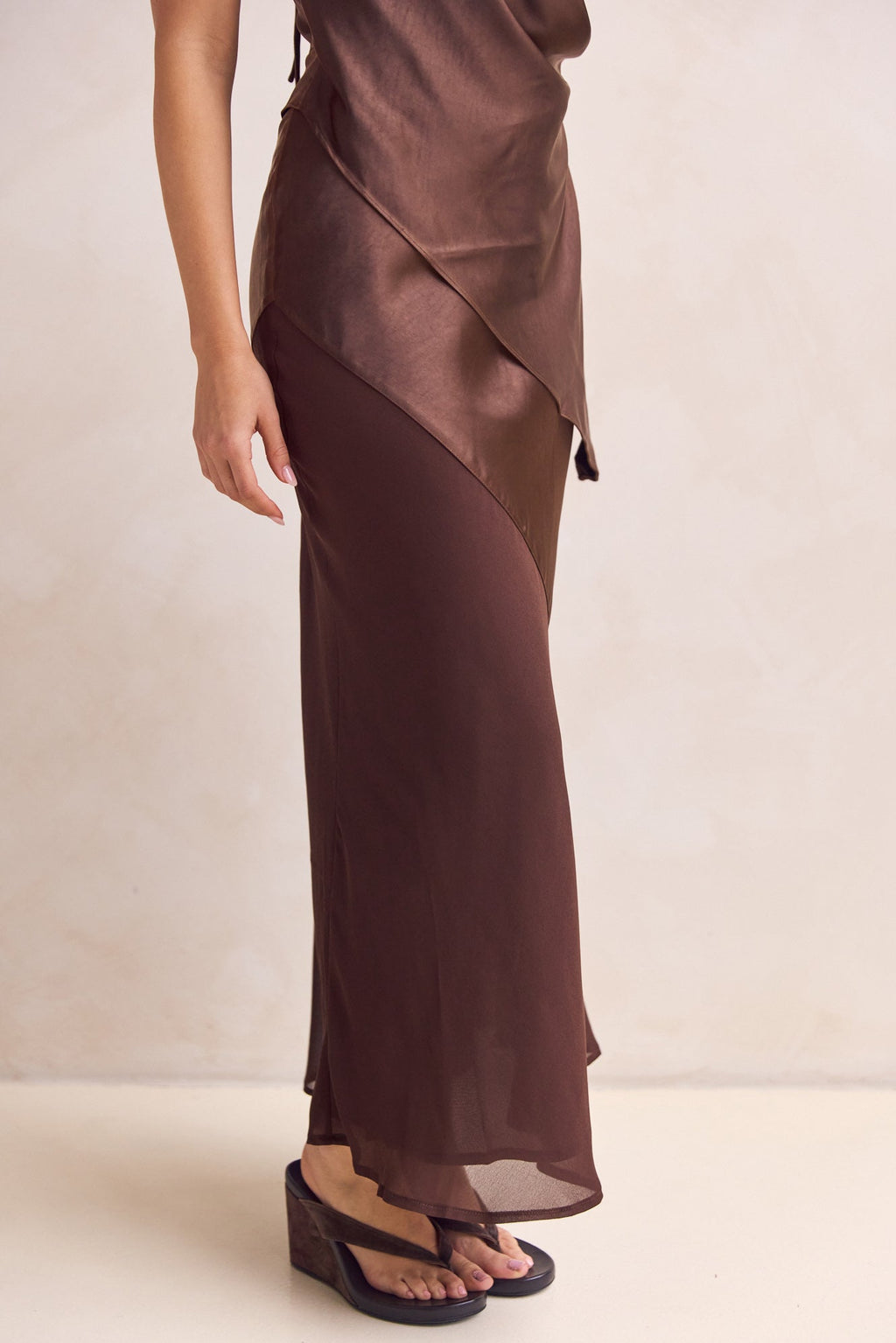 Adalyn Maxi Skirt (Chocolate)