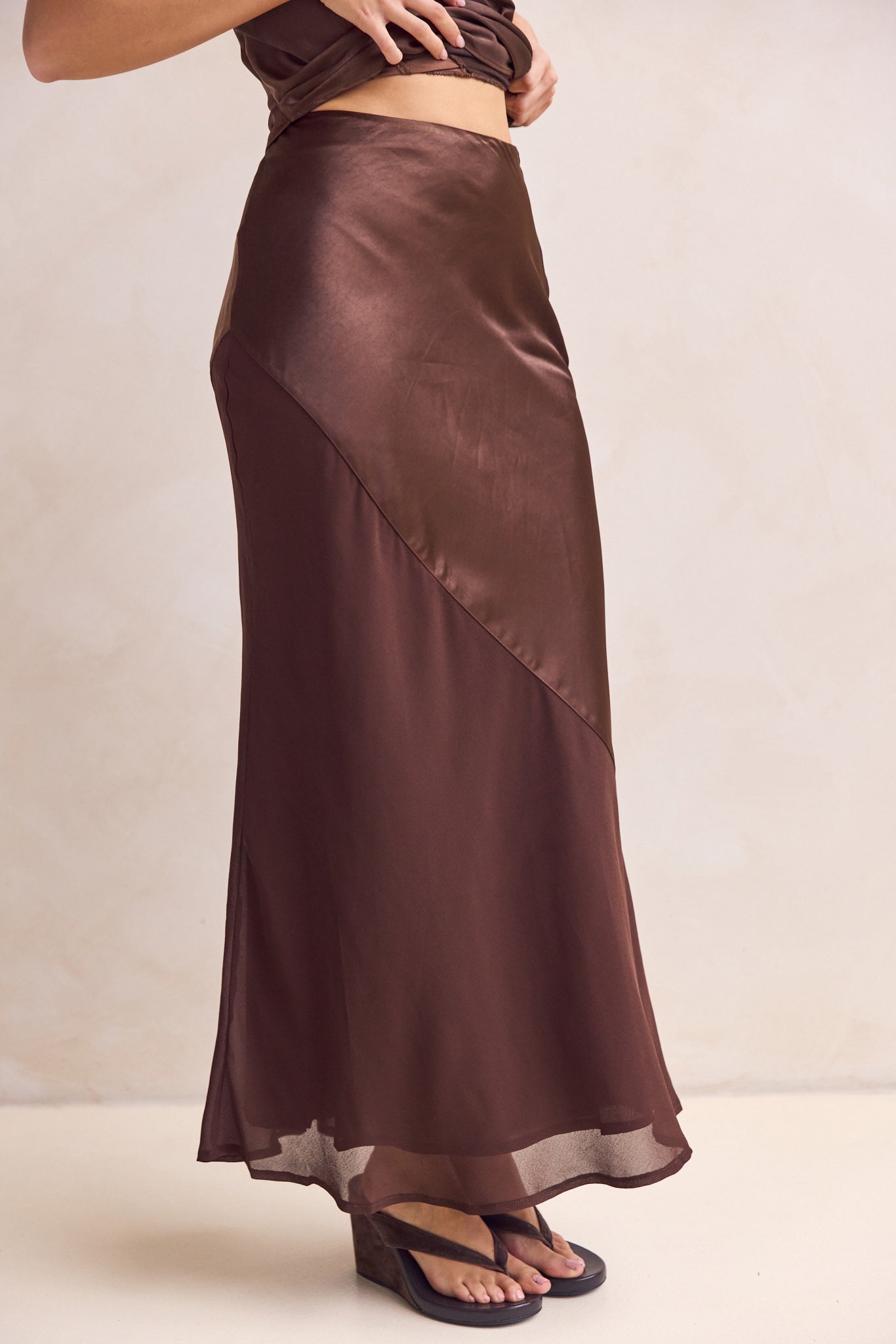 Adalyn Maxi Skirt (Chocolate)