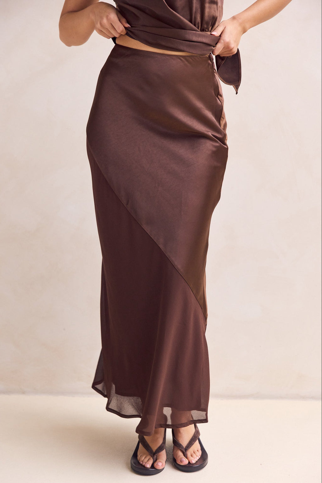 Adalyn Maxi Skirt (Chocolate)