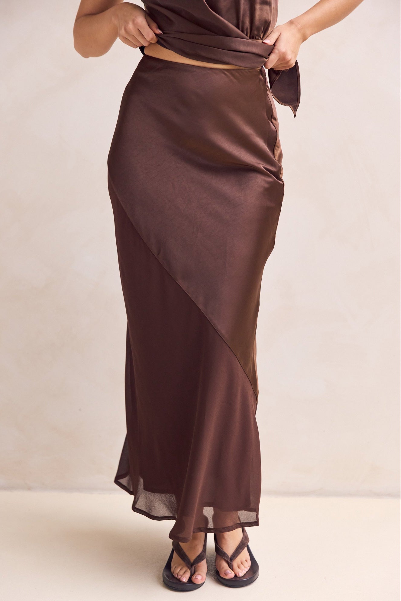Adalyn Maxi Skirt (Chocolate)