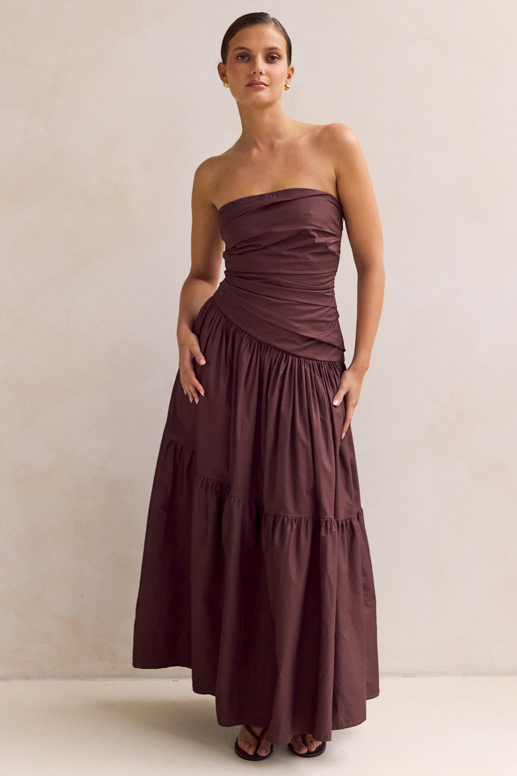 Brianna Maxi Dress (Chocolate)