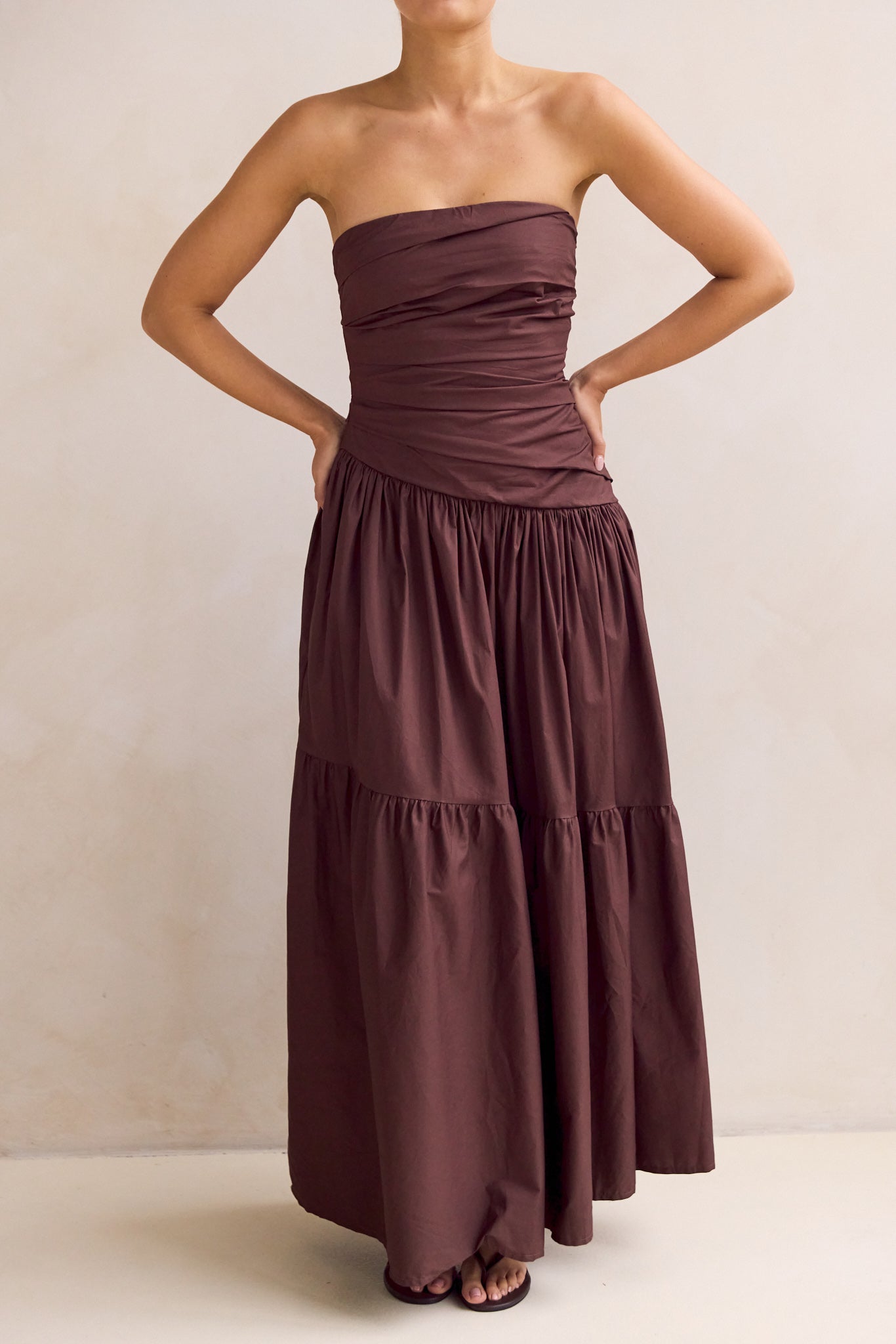 Brianna Maxi Dress (Chocolate)