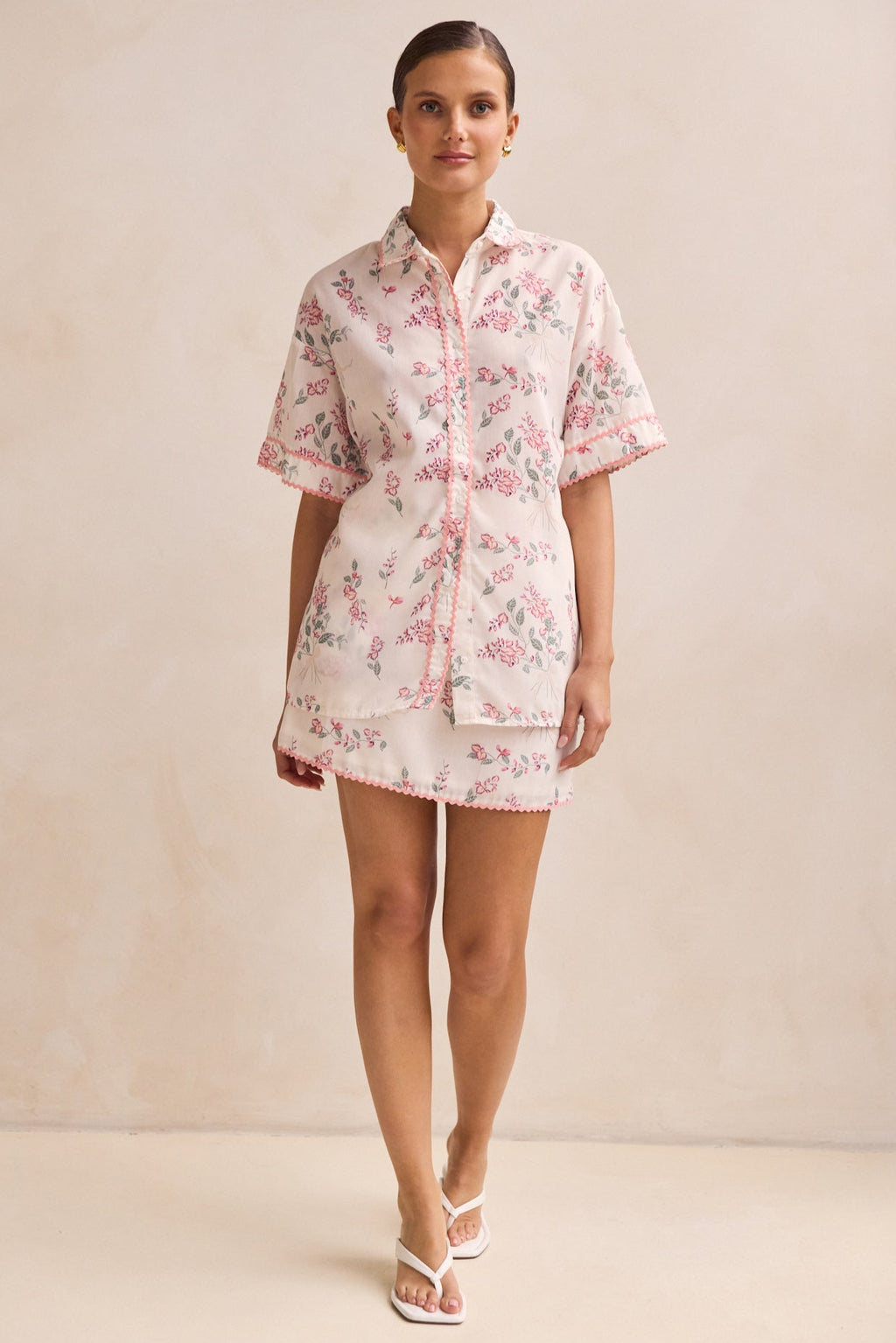 Fallon Mini Skirt (Cream)