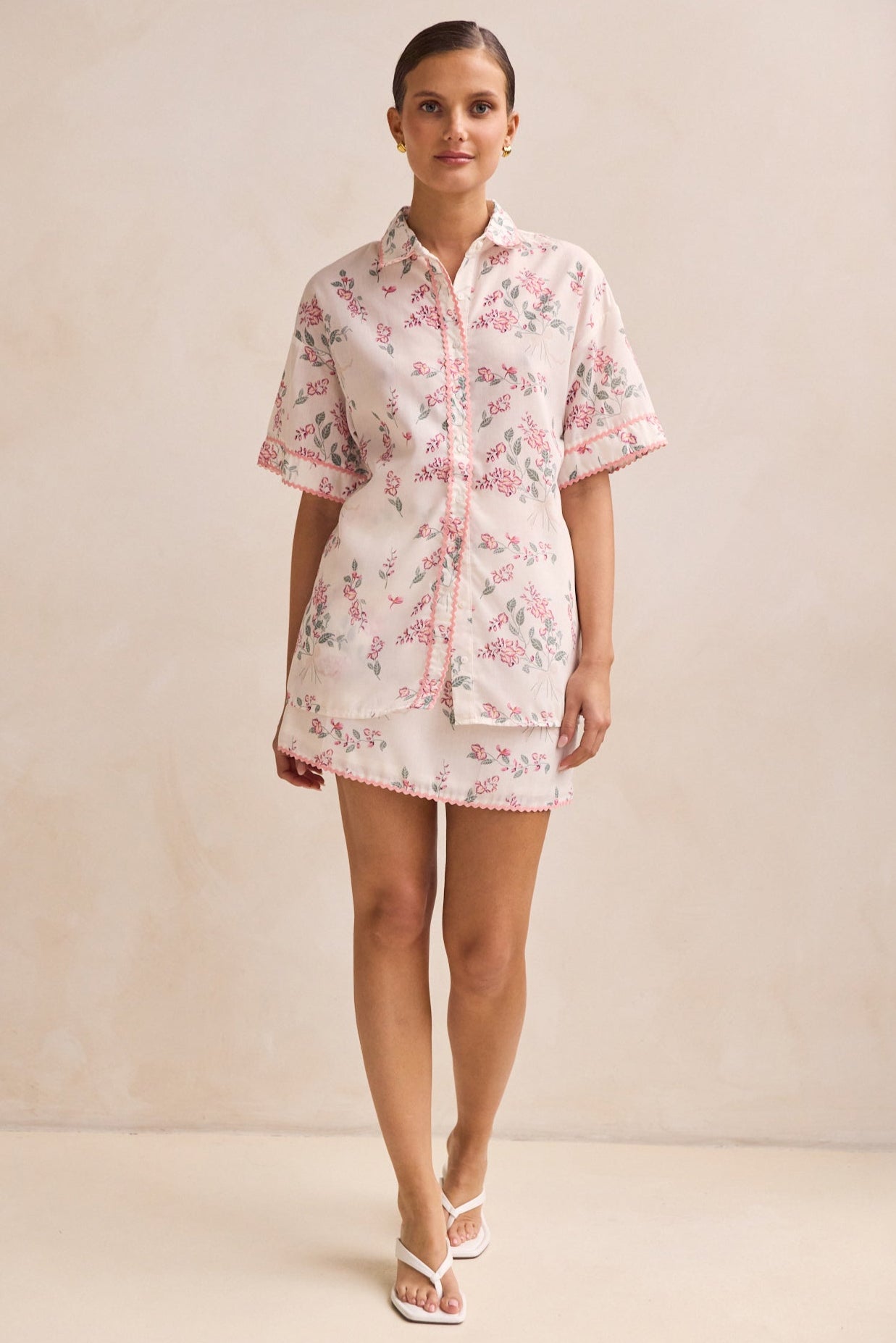 Fallon Mini Skirt (Cream)