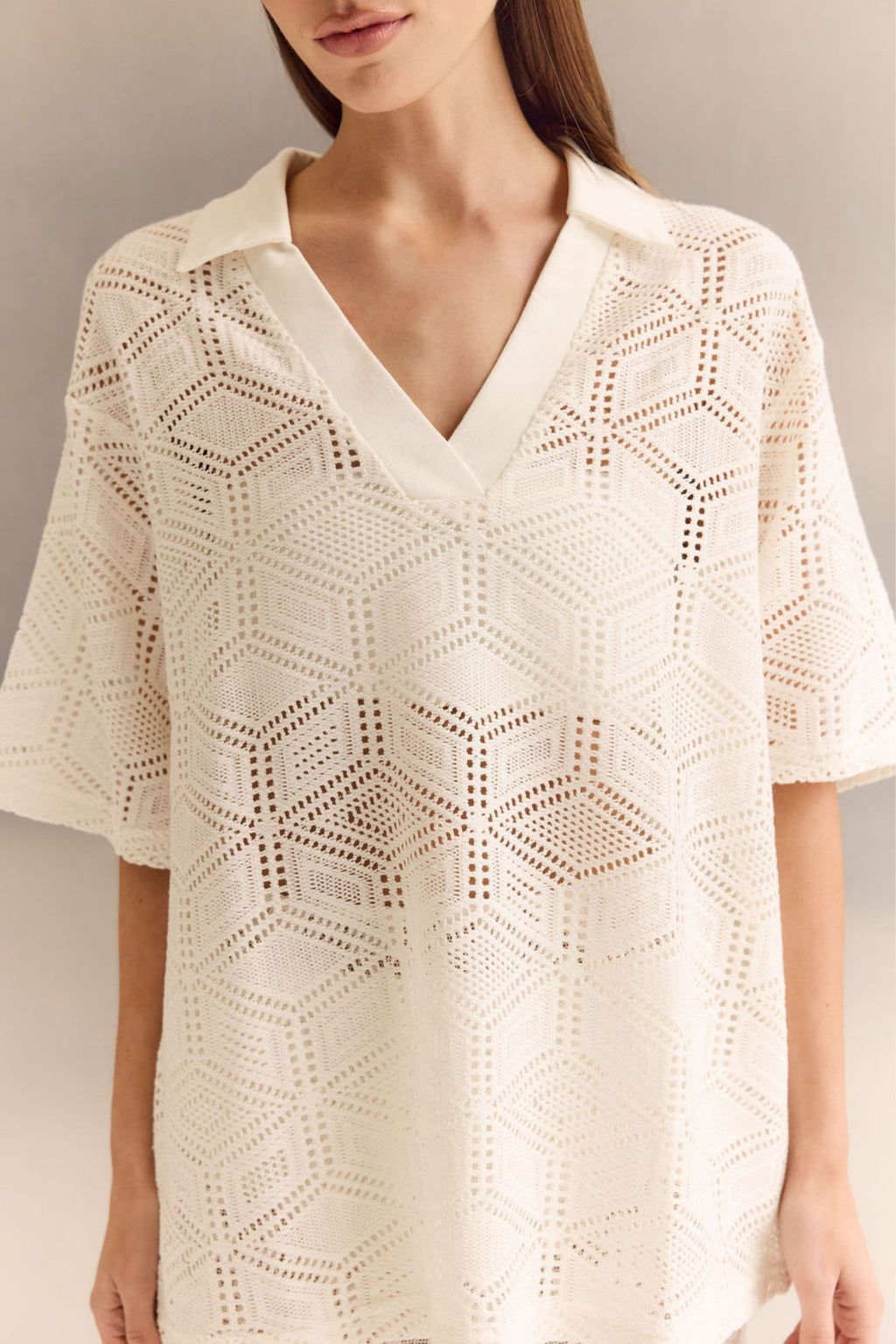 Sylvie Knit Tee (Cream)