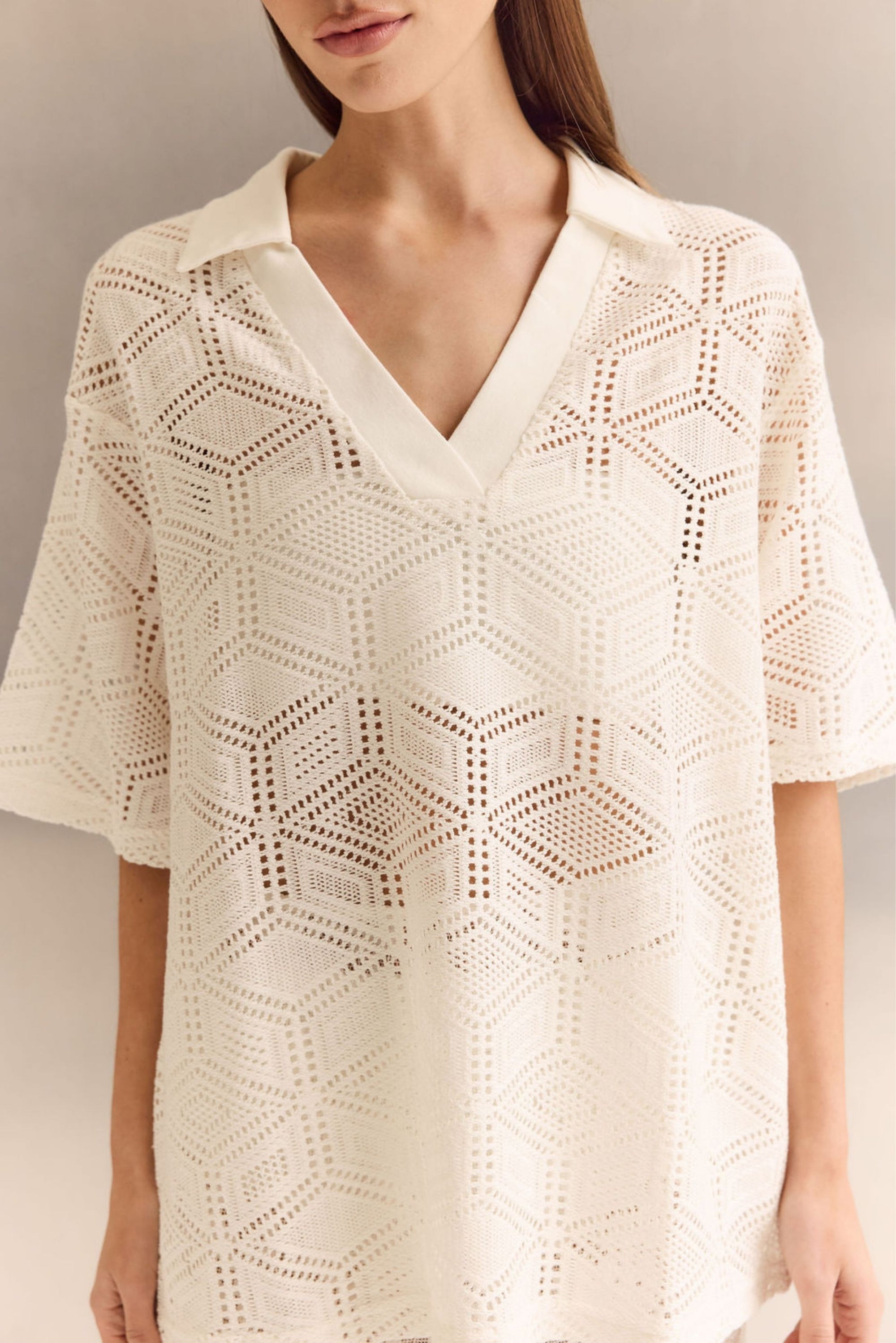 Sylvie Knit Tee (Cream)