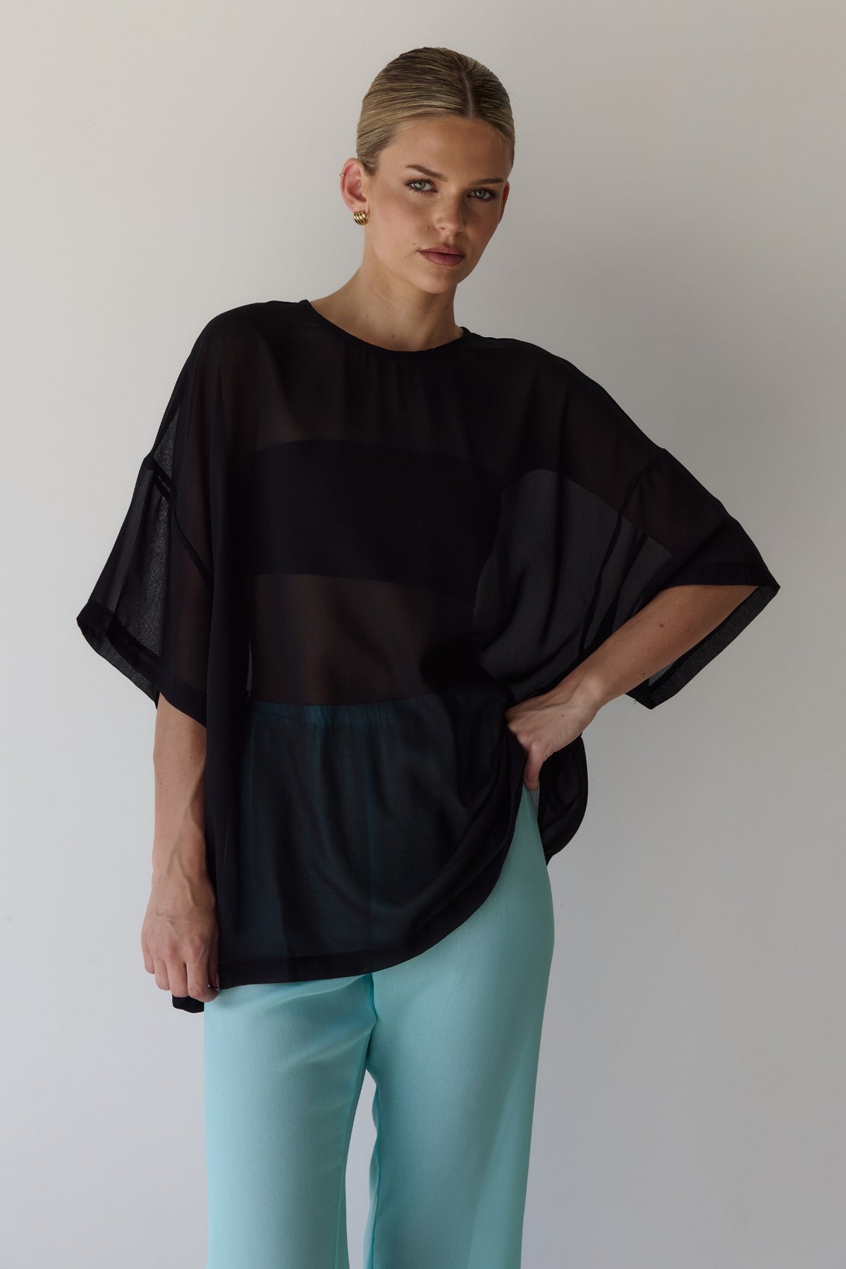 Nikki Sheer Top (Black)
