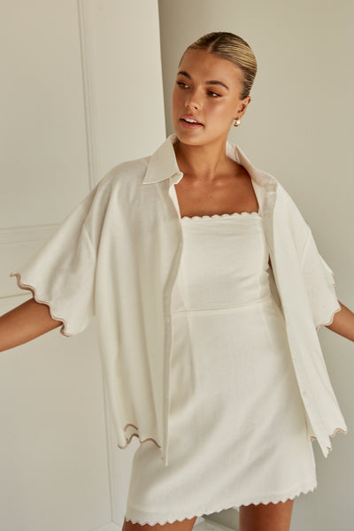 Delaney Linen Shirt (White)