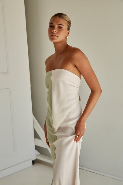 Mano Cupro Maxi Skirt (Sage)