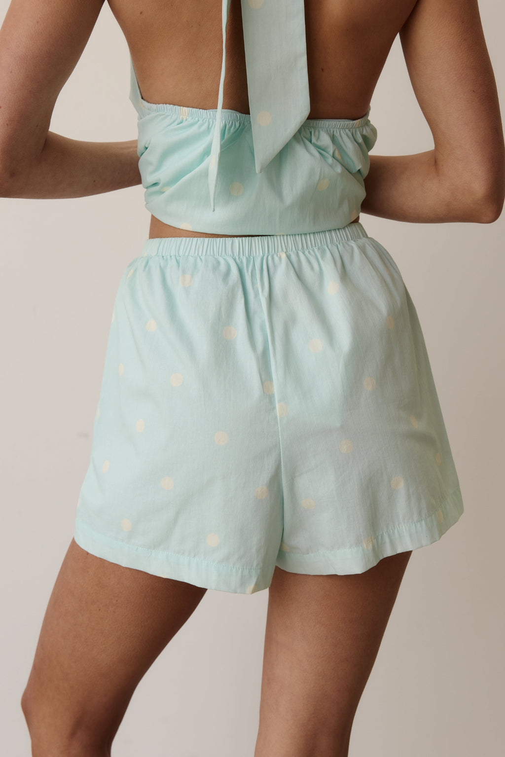 Shiloh Short (Aqua/Butter Polka)