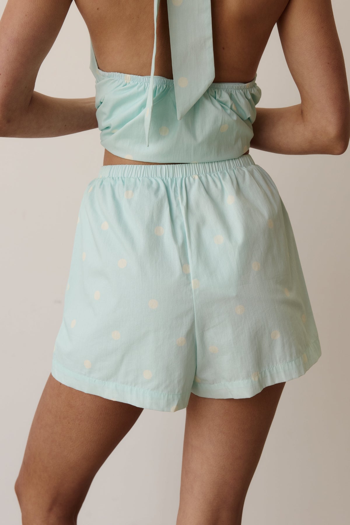 Shiloh Short (Aqua/Butter Polka)