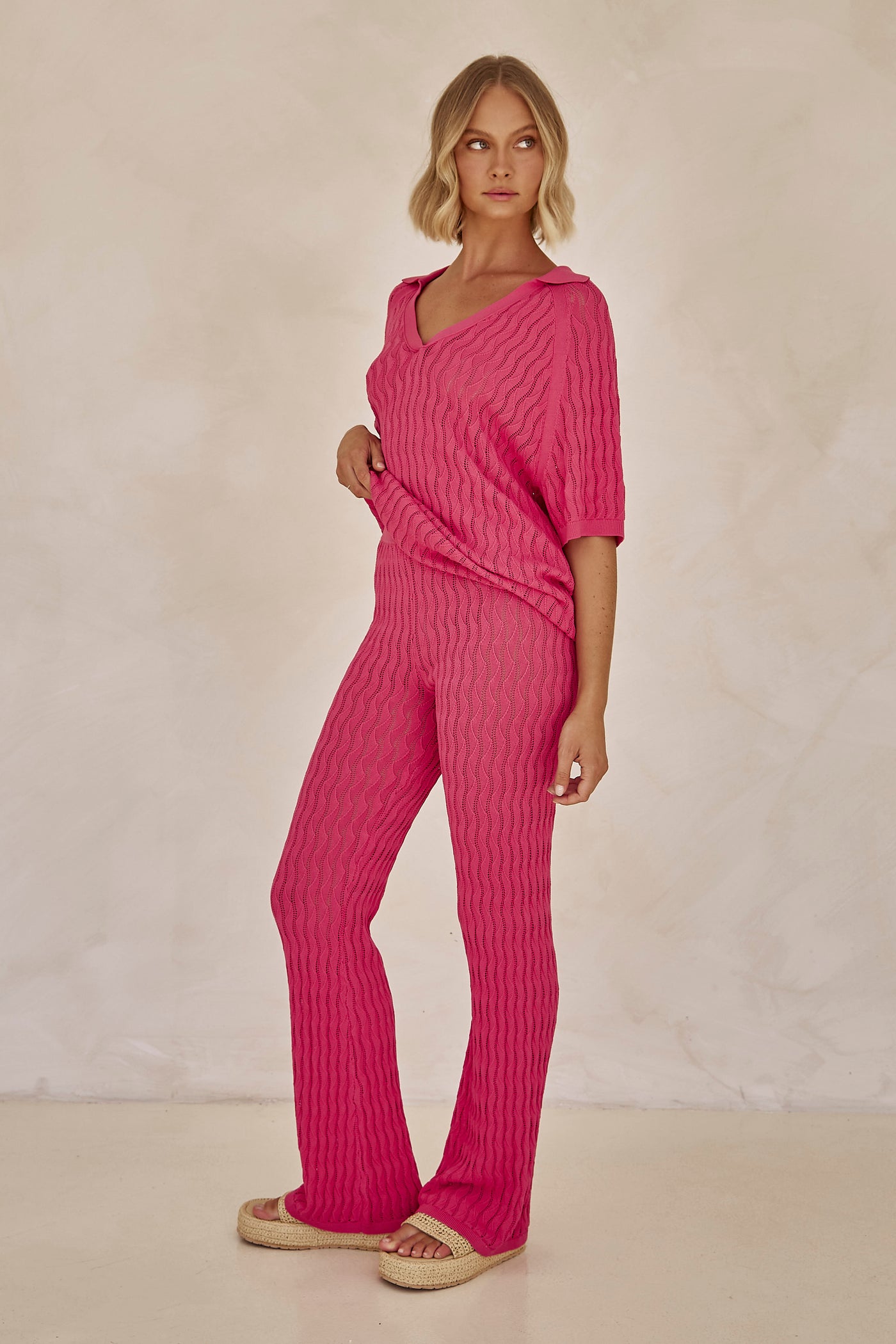 Lille Knit Pant (Pink)