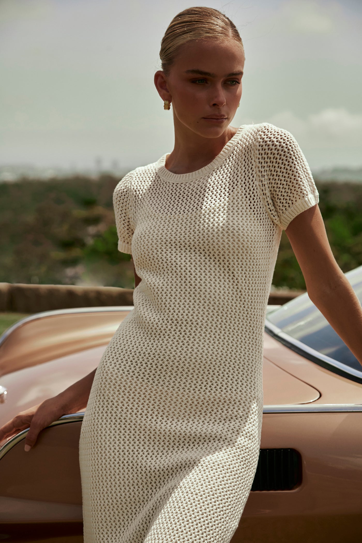 Cooper Knit Maxi Dress (Cream)